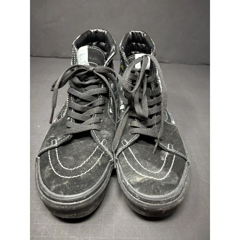 Vans Sk8-Hi Disney Villains Womens 9.5 Black Suede Skateboarding Sneakers‎ Shoes